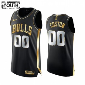 Camiseta Niños Chicago Bulls Personalizadas 2020-21 Negro Golden Edition Swingman